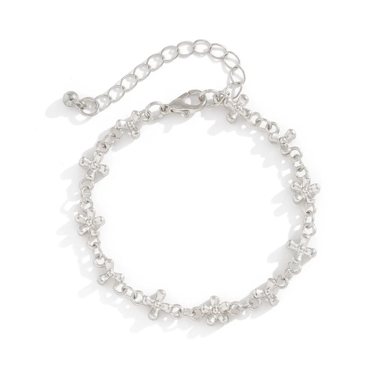 Aariyah Delicate Floral Bracelet - Silver