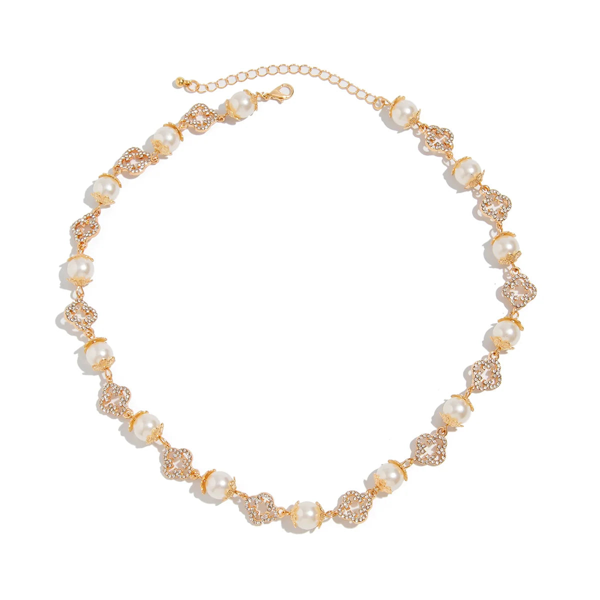 Livi Floral Pearl Necklace - Gold