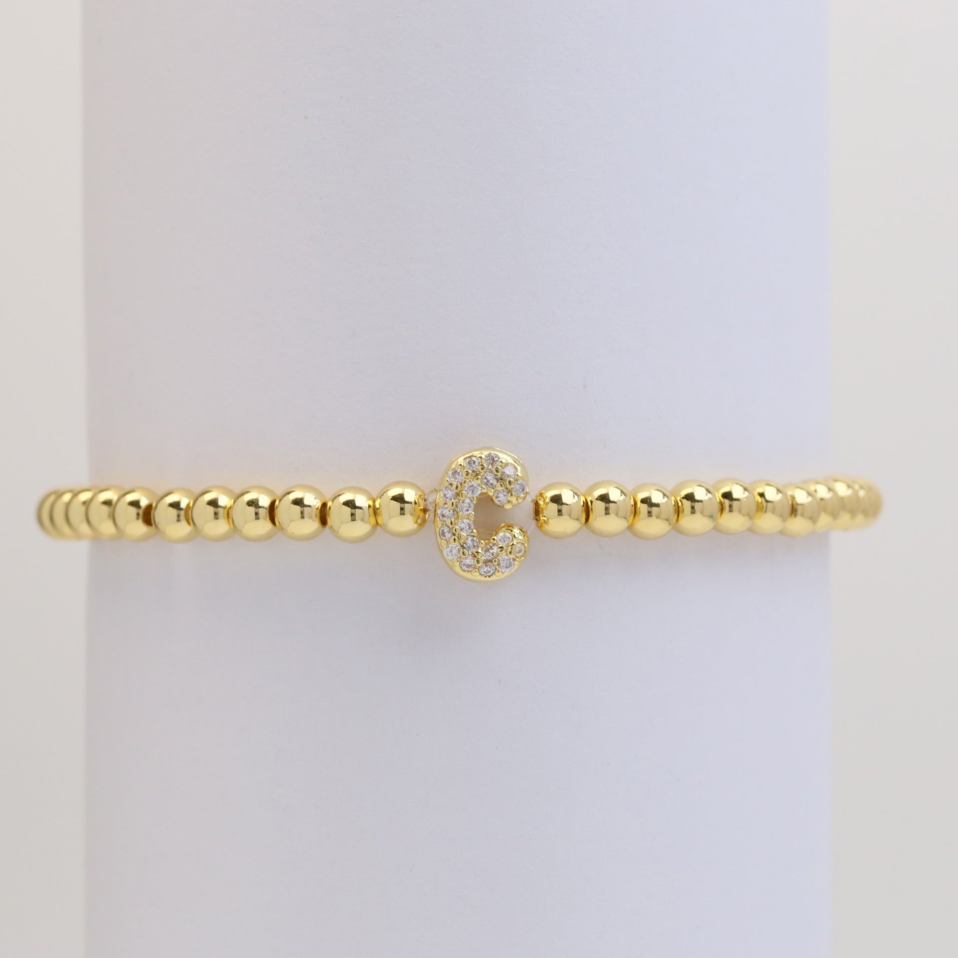 Aloni Bubble Letter Bracelet - Gold C [JMB4QFIE]