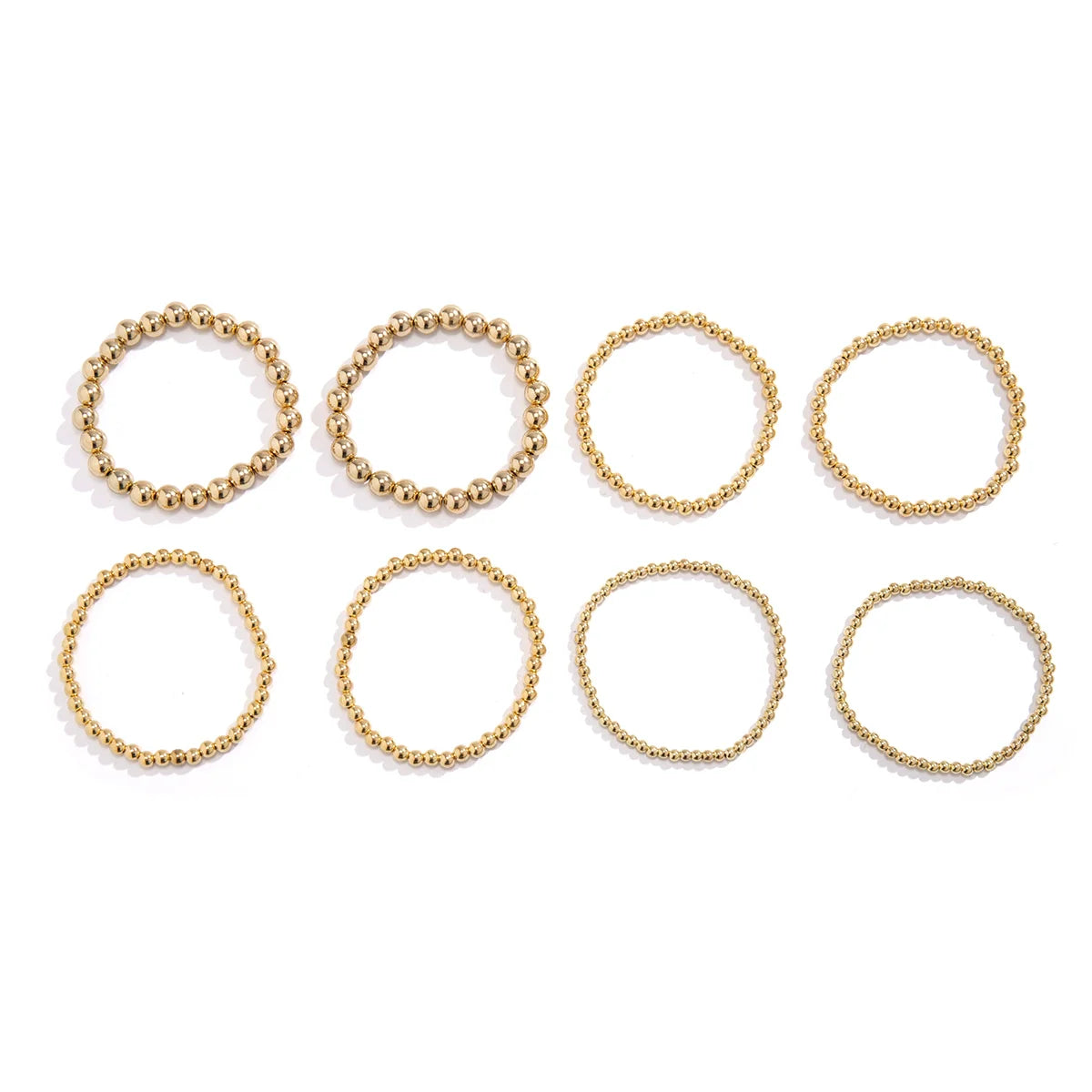 Oakleigh Stackable Bracelet Set - Gold 8-Piece Set