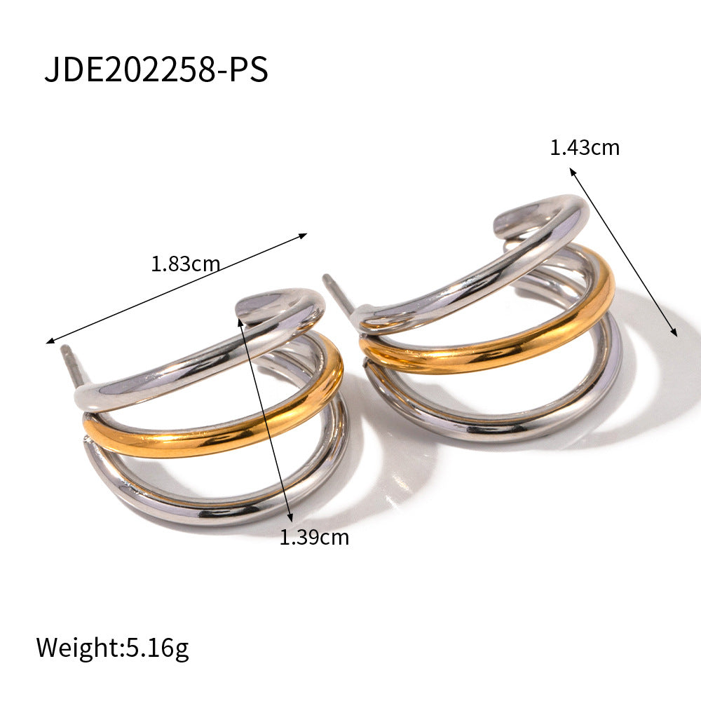 Ziah Linear Geometric Earrings - Silver [7JVFMBGX]