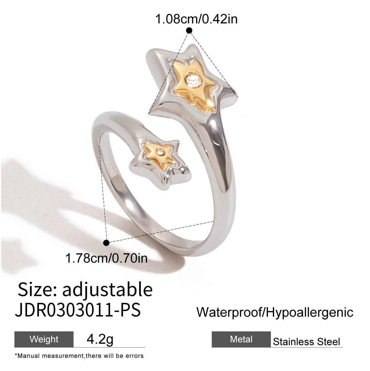Willamina Starburst Stacking Ring - JDR0303011-PS [P4ULWMXZ]