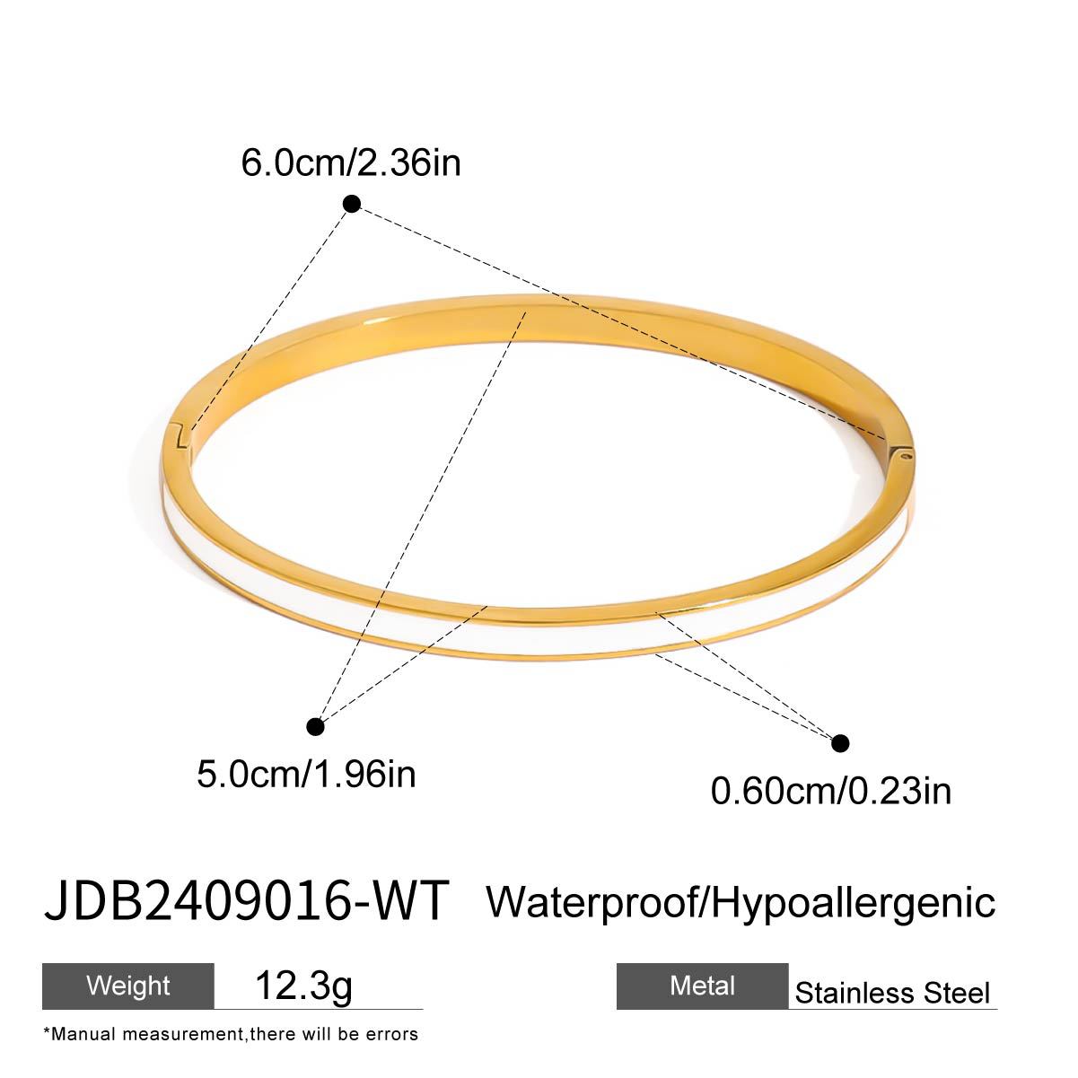 Tariyah Sleek Enamel Bracelet - White Enamel [NZCVWOWE]