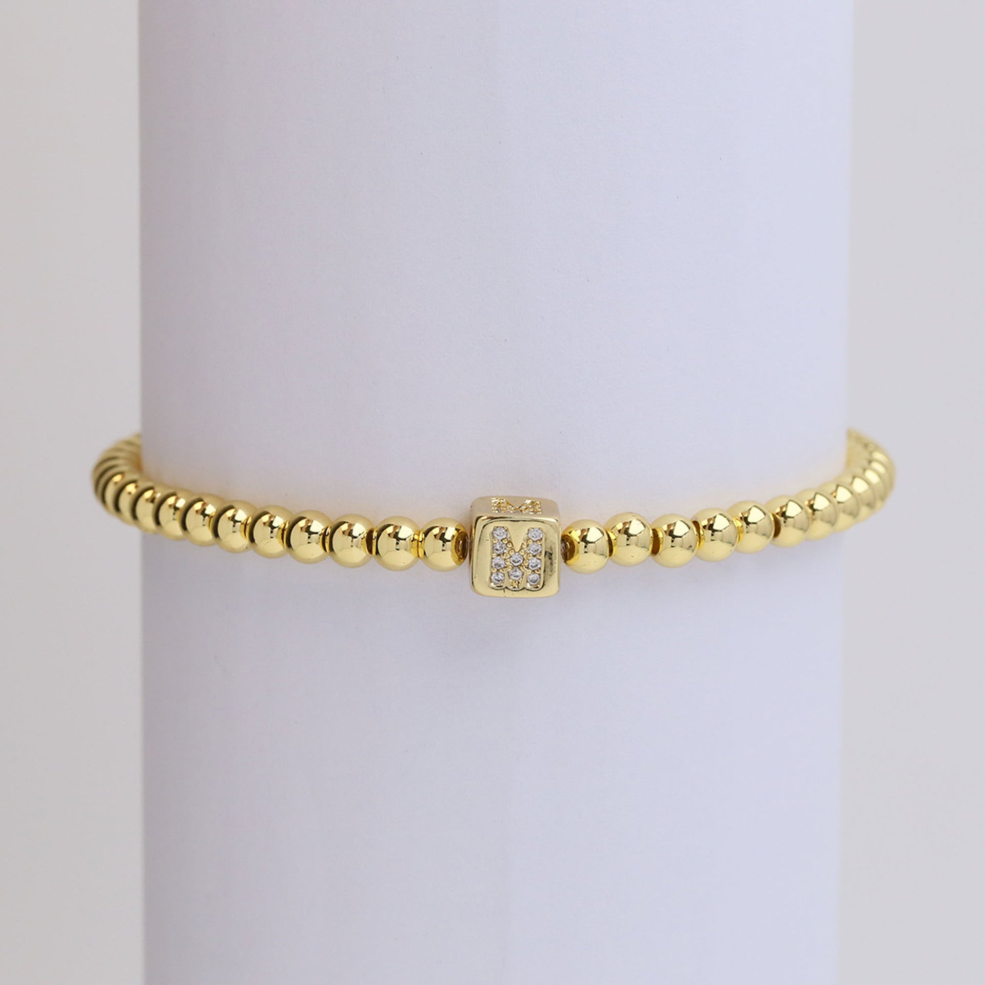 Layana Initial Cube Bracelet - M [TLZHURY0]