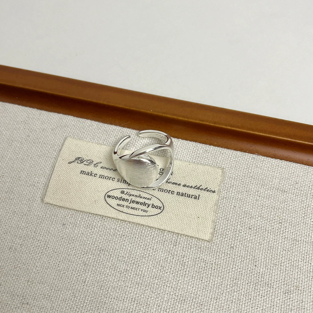Gwendolynn Sculptural Open Ring - Silver Small [N4Z0IEIQ]