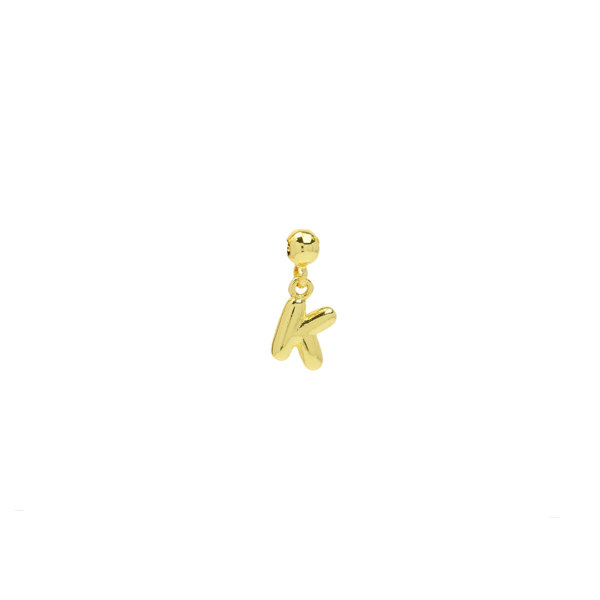 Yana Gold Bubble Initial Necklace - Gold Bubble Letter K Necklace [KVL5PA9U]