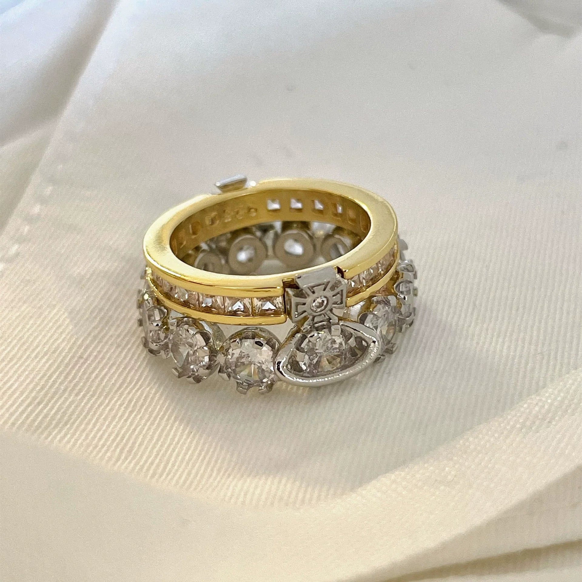 Lamiyah Cosmic Detachable Ring Set - Gold Two-Piece Detachable