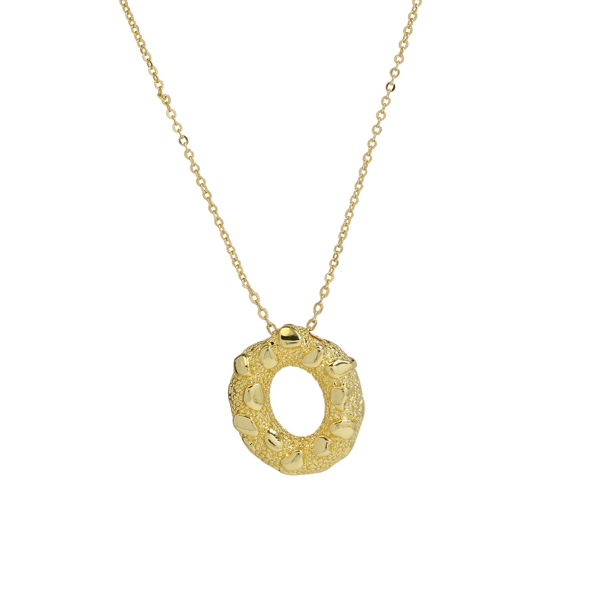 Akari Bubble Letter Necklace - O [TOLTL3O7]