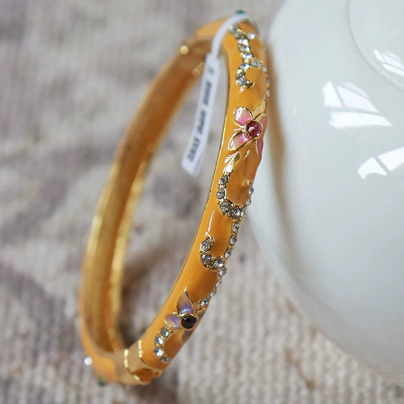 Irelyn Enamel Bangle Bracelet - Yellow [2Y8ILWPK]
