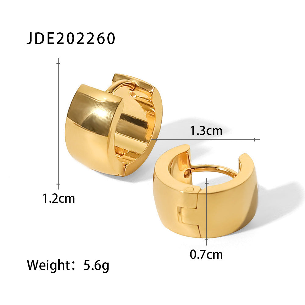 Zehra Gold Geometric Hoops - JDE202260 [J3LBKPTT]