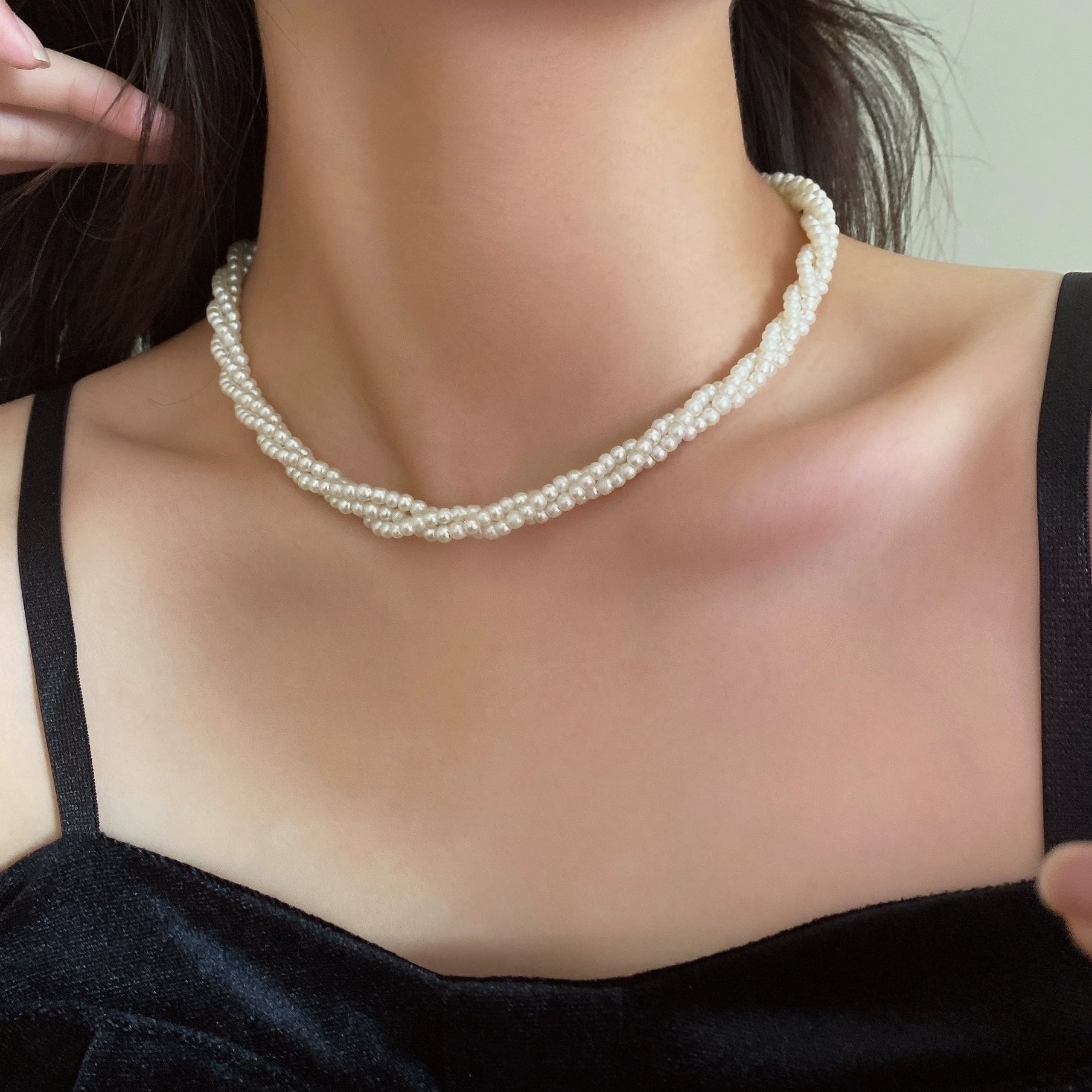 Kynley Delicate Pearl Choker - Off-white [G368KTFV]