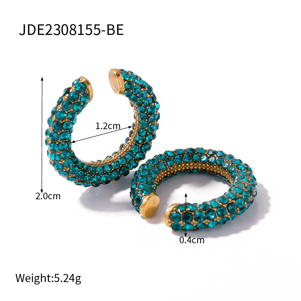 Melony Serpent Diamond Earring Set - Gold Tone [BAHW9LA3]