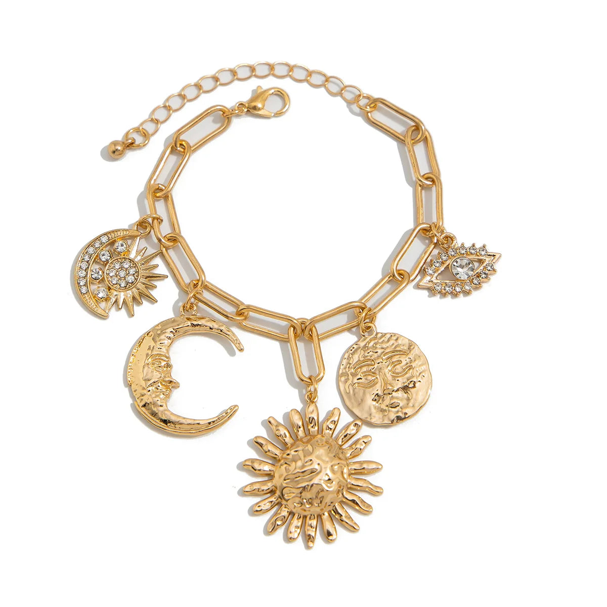 Alyiah Gold Crescent Eye Bracelet - Gold