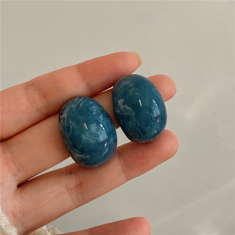 Ollie Fluid Acrylic Earrings - Blue [8WDLLPG8]