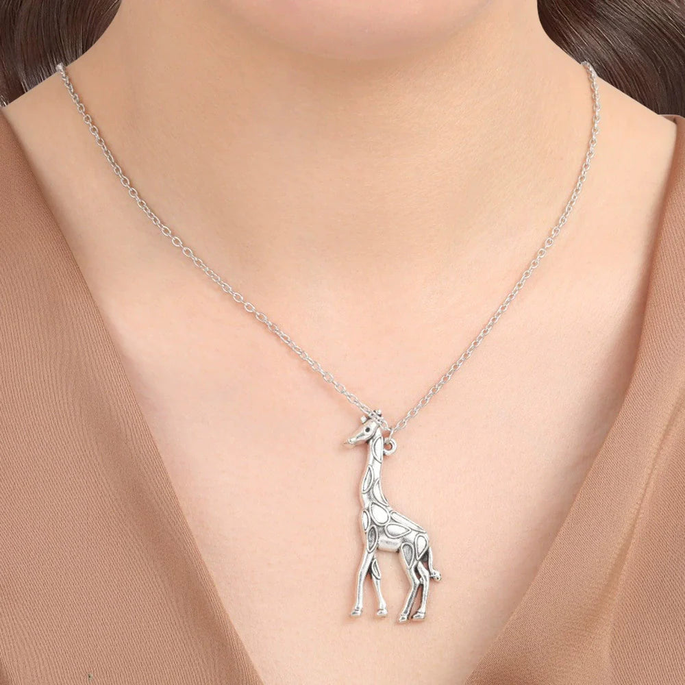 Siyona Retro Elk Pendant Necklace - sku9750
