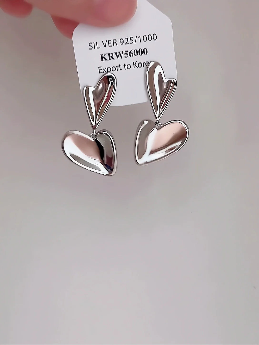Naydelin Celestial Heart Earrings - Double Heart Earrings