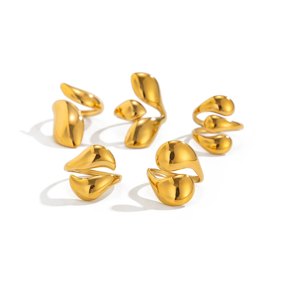 Betsabe Stackable Ring Set - Light Gold