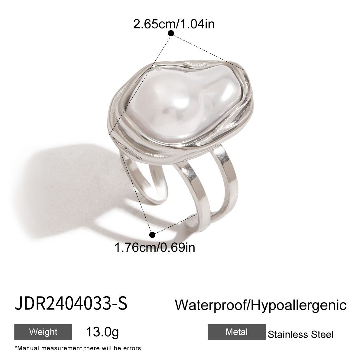 Liya Geometric Pearl Ring - Gold Tone [HNWVS6PG]