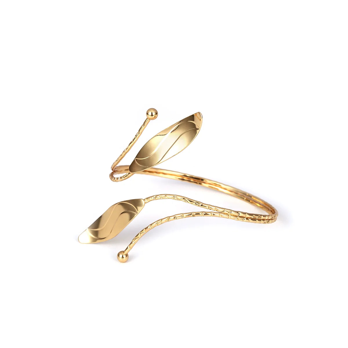 Oaklyn Gold Leaf Arm Cuff - Gold