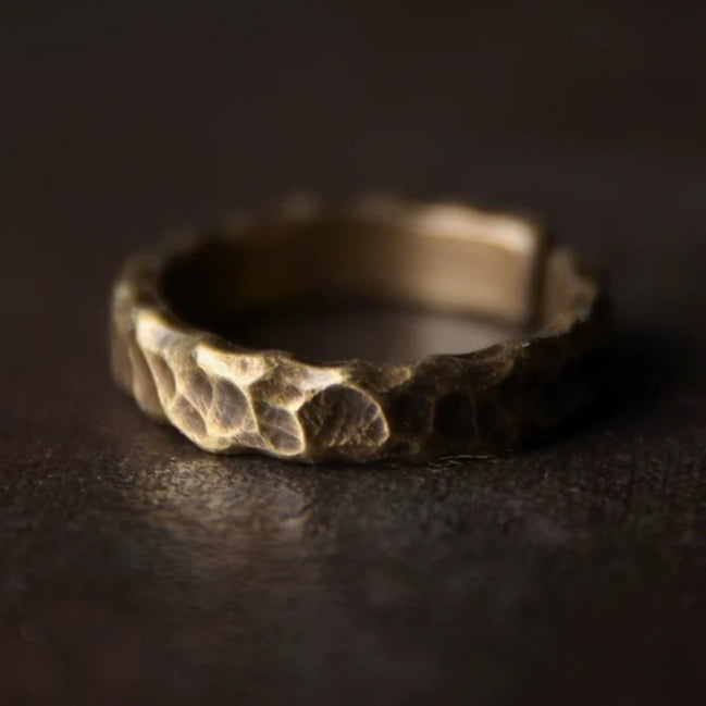 Hayzel Rustic Open Copper Rings - Men's Small