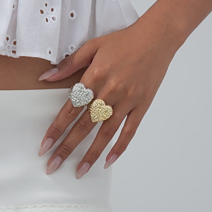Jadyn Pleated Heart Earrings