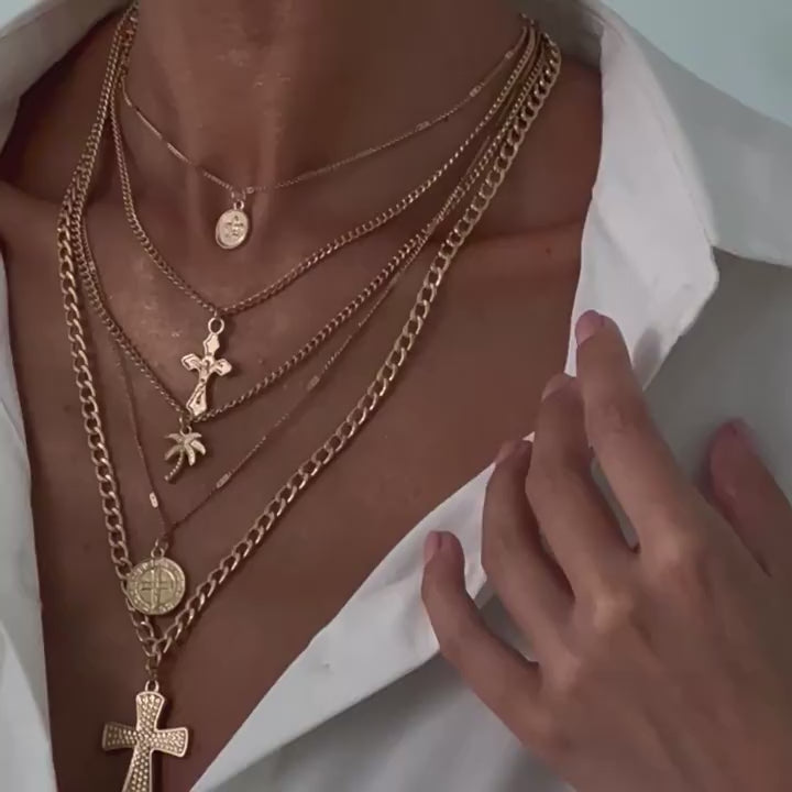 Kerrigan Layered Geometric Necklace