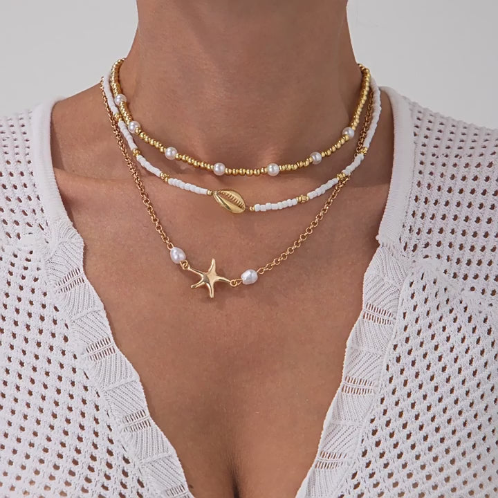Lyla Coastal Charm Layered Necklace