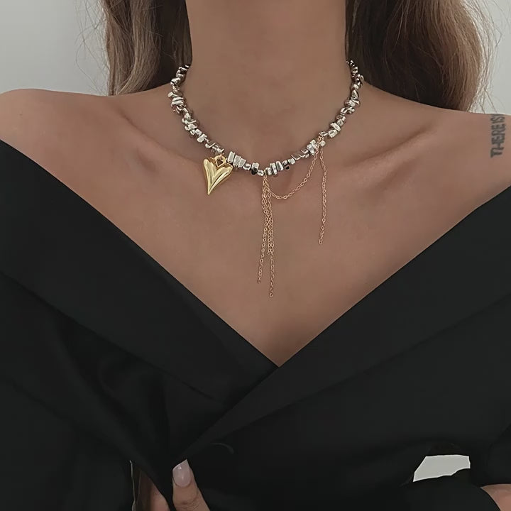 Porter Pearl Cross Choker