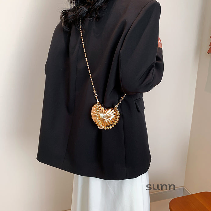 Aadhira Metallic Pleated Crossbody [QV671XLD]
