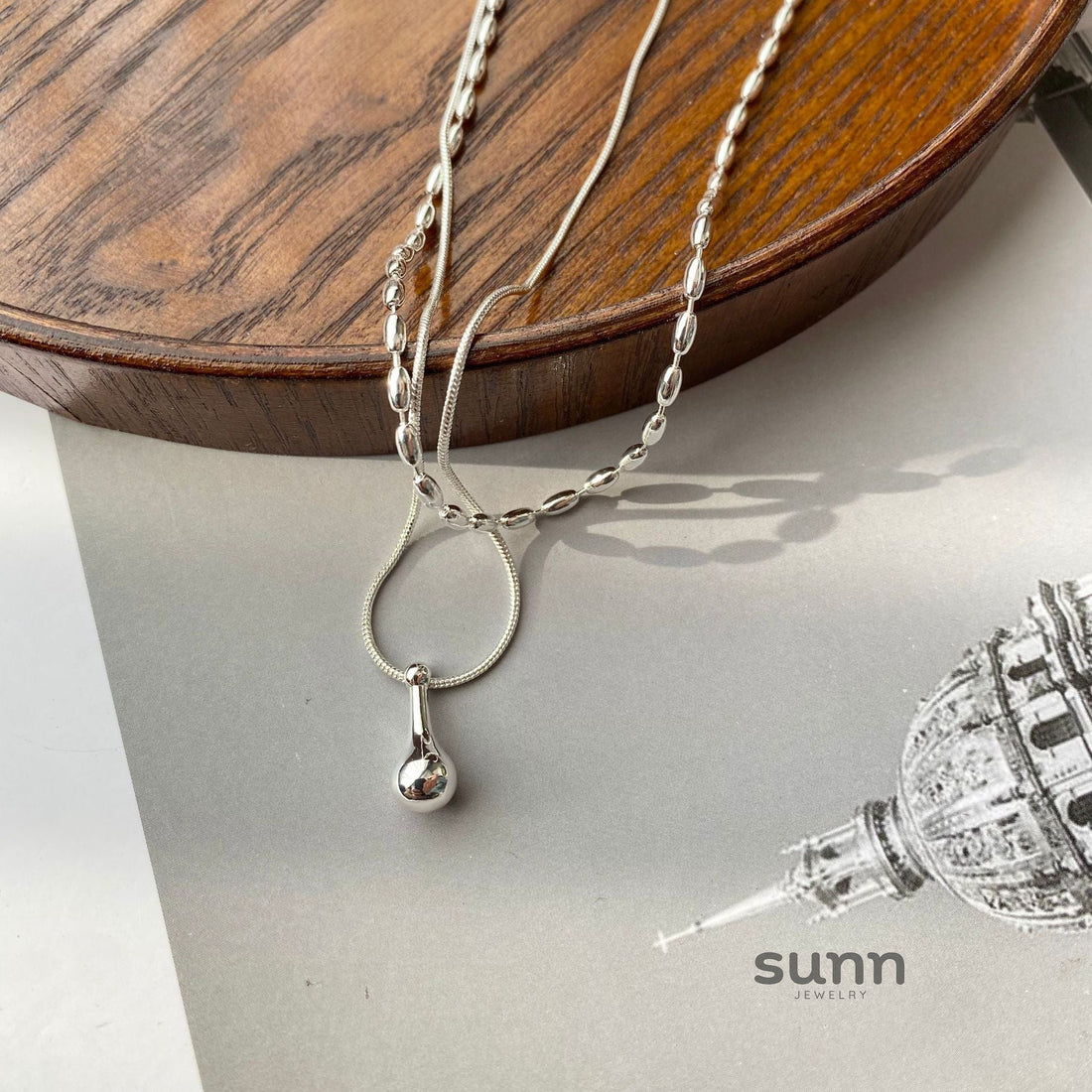Aahana Layered Waterdrop Necklace