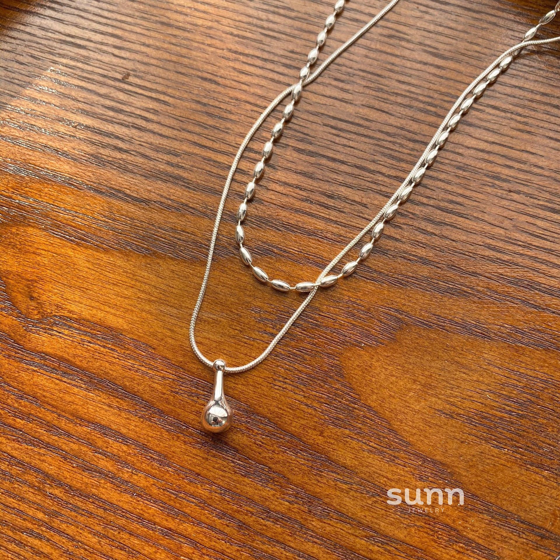 Aahana Layered Waterdrop Necklace