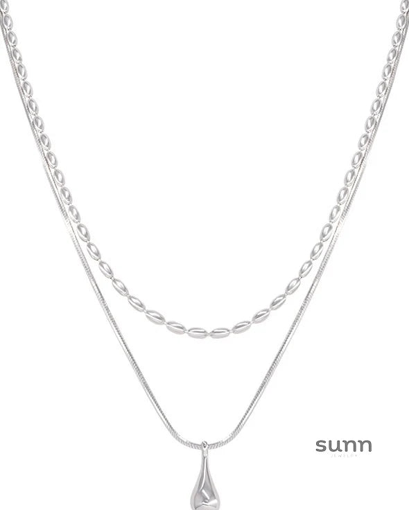 Aahana Layered Waterdrop Necklace