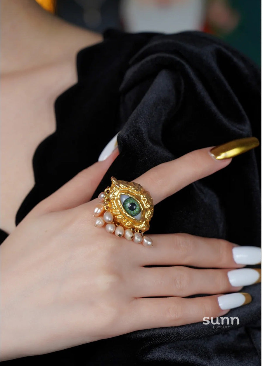 Aahana Mystical Eye Pearl Jewelry [W718EYG8]