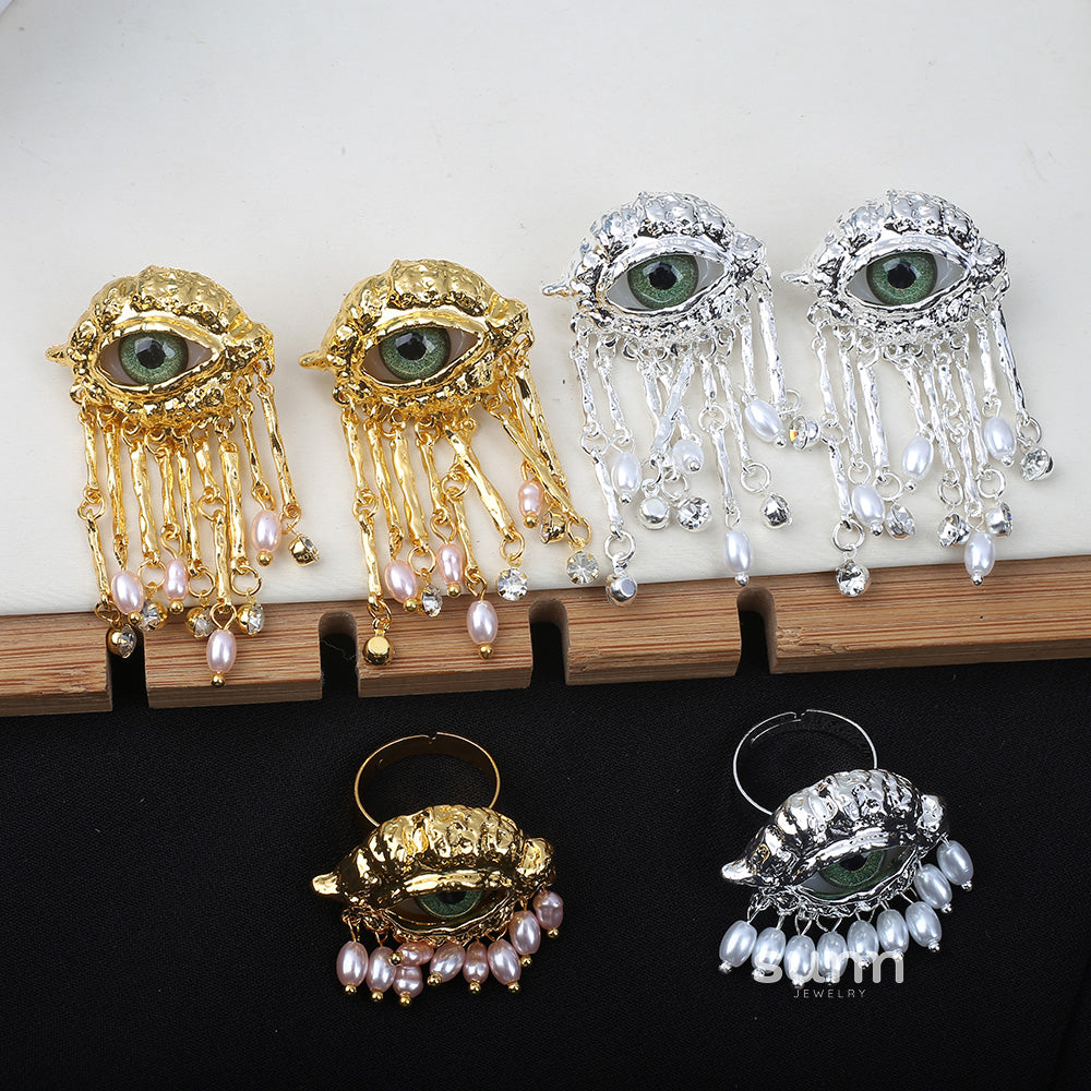 Aahana Mystical Eye Pearl Jewelry [Y726KRE1]