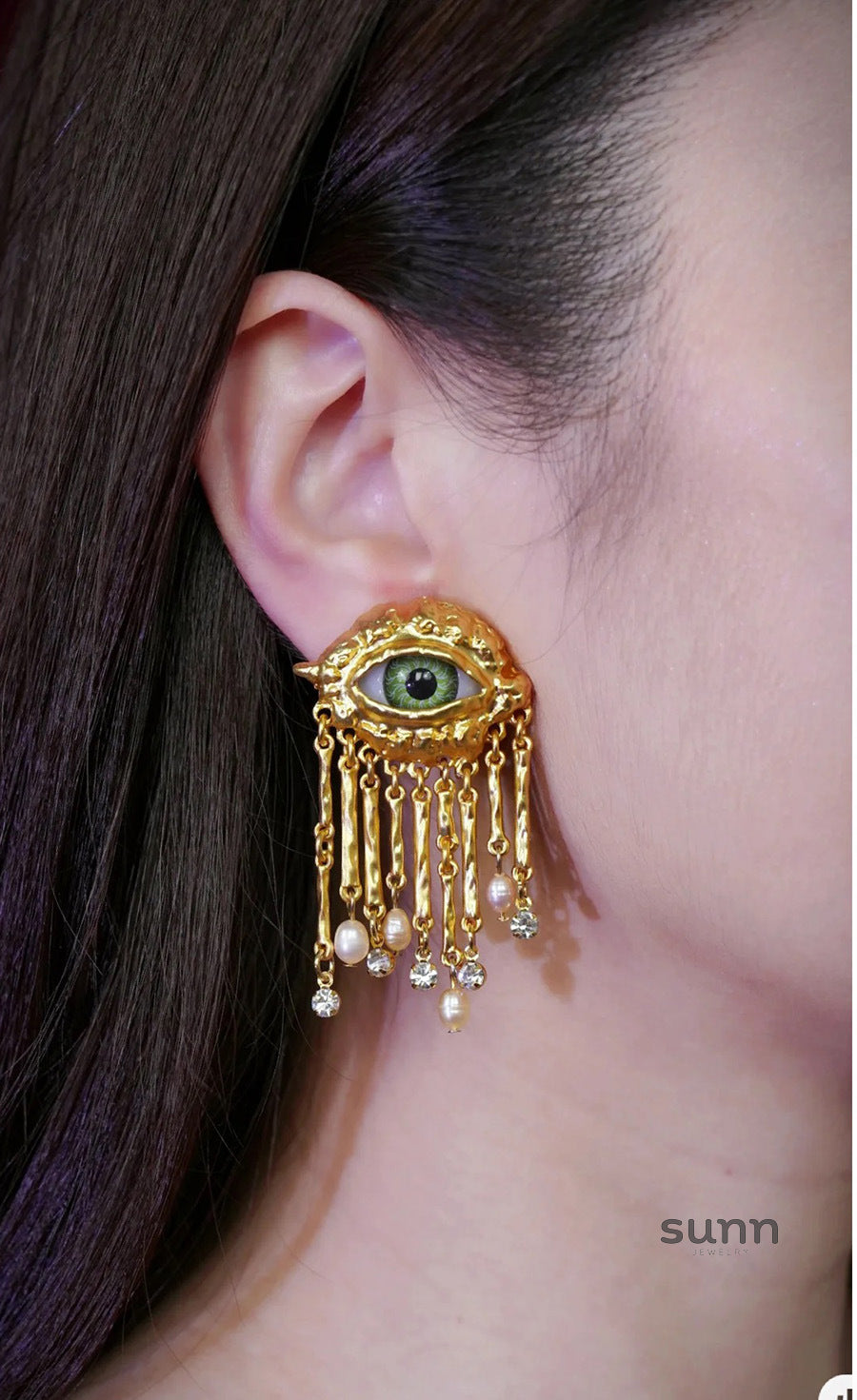 Aahana Mystical Eye Pearl Jewelry [W8IN10B0]