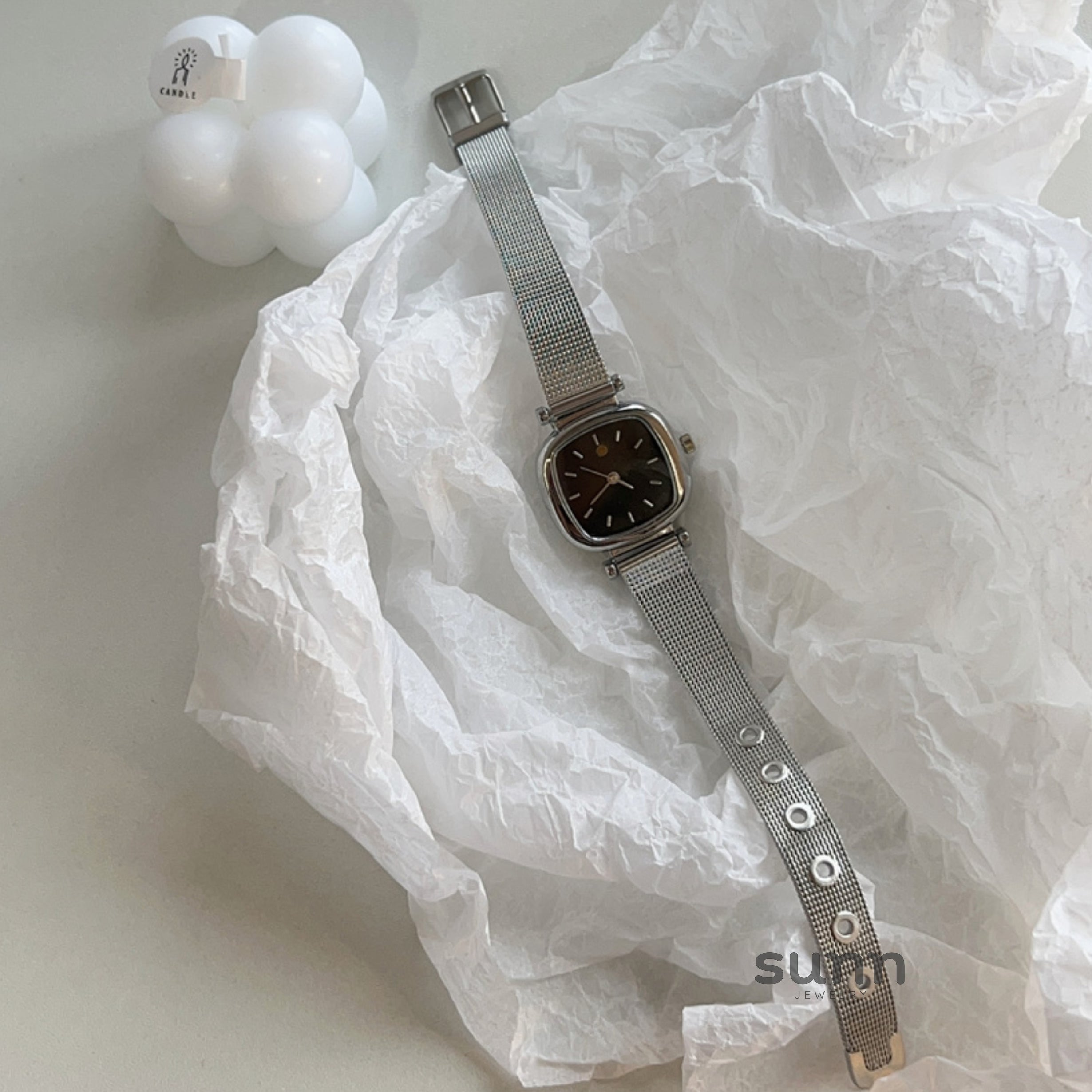 Aaliah Square Mesh Watch [8UN4SEM7]
