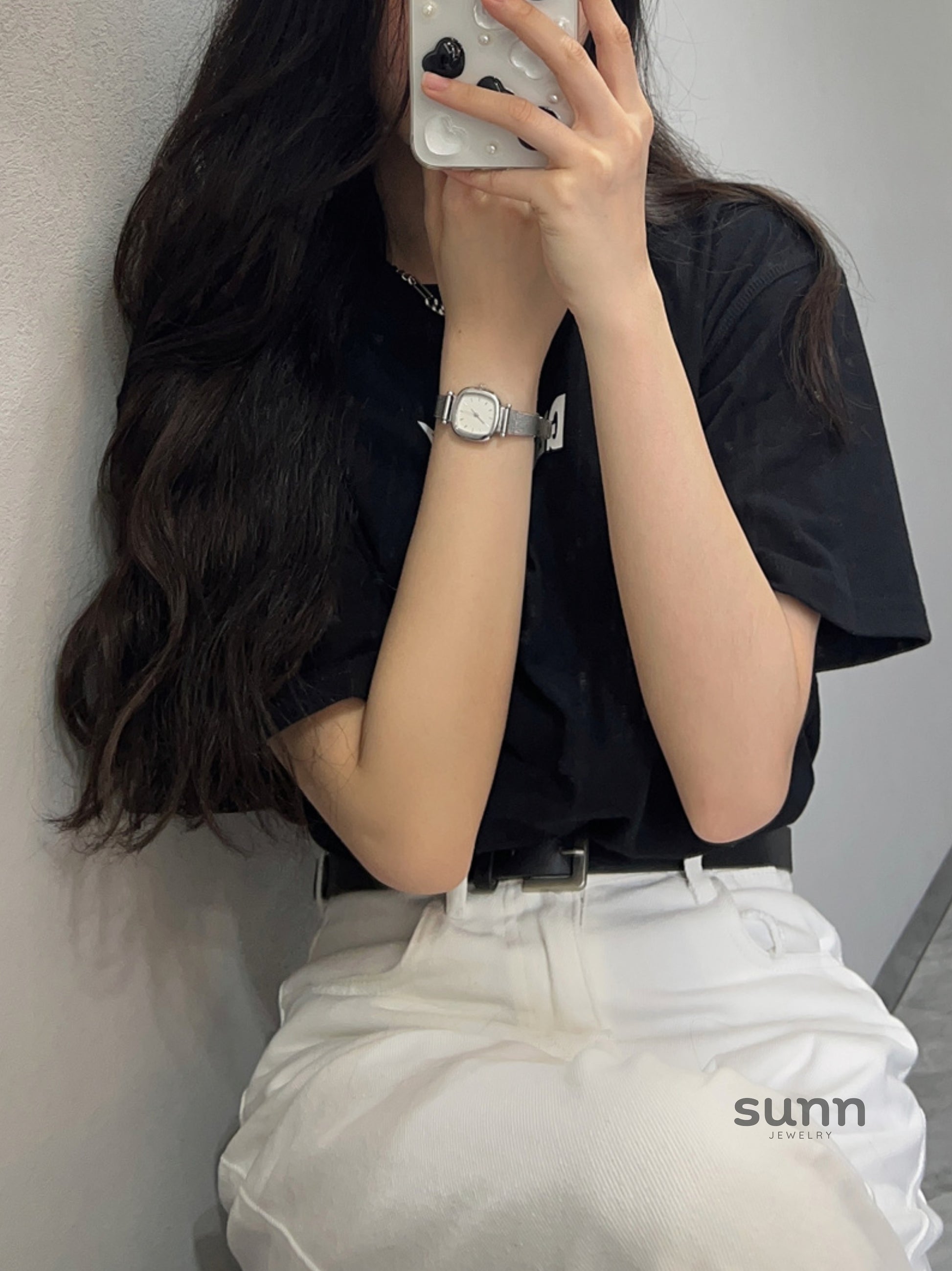 Aaliah Square Mesh Watch [YP3D1SDS]