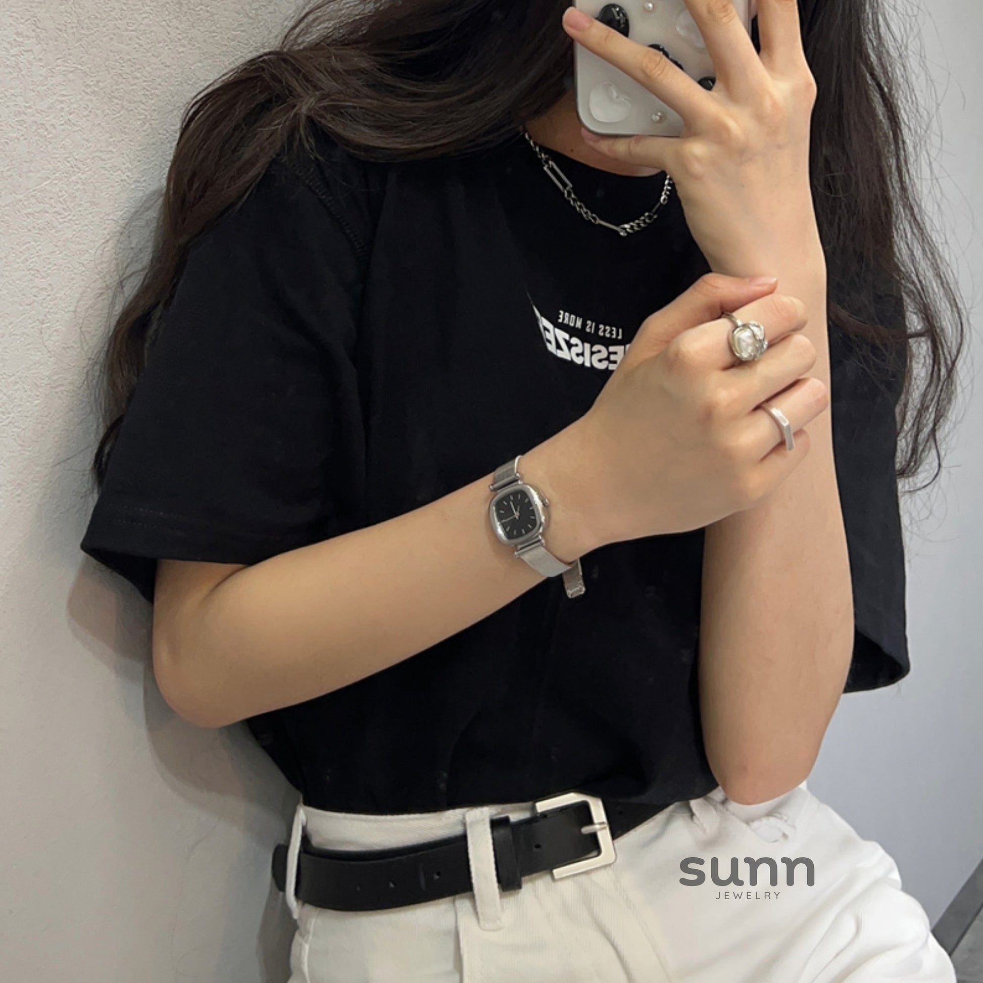 Aaliah Square Mesh Watch [XXHDZFO6]