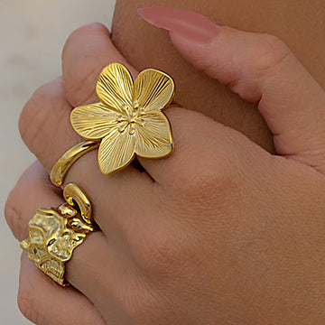Aaliya Abstract Stacking Rings [4M73NGFC]