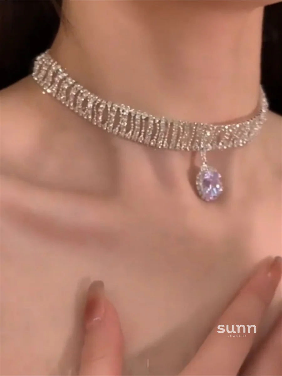 Aamina Sparkling Waterdrop Necklace