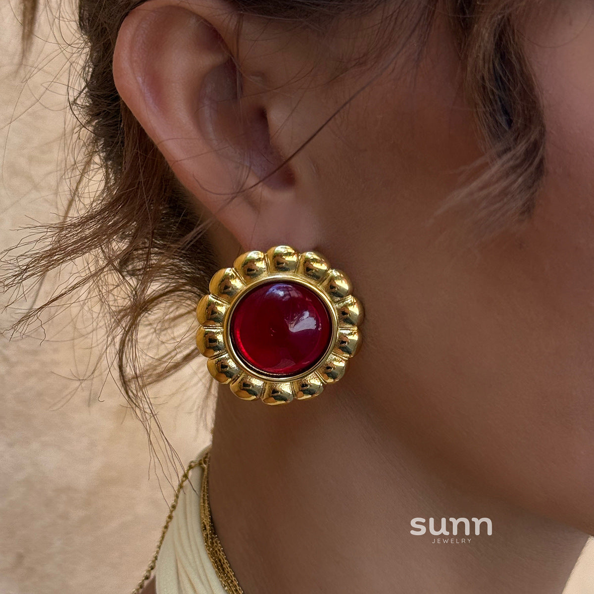 Aaminah Geometric Agate Earrings [NTYPXU86]