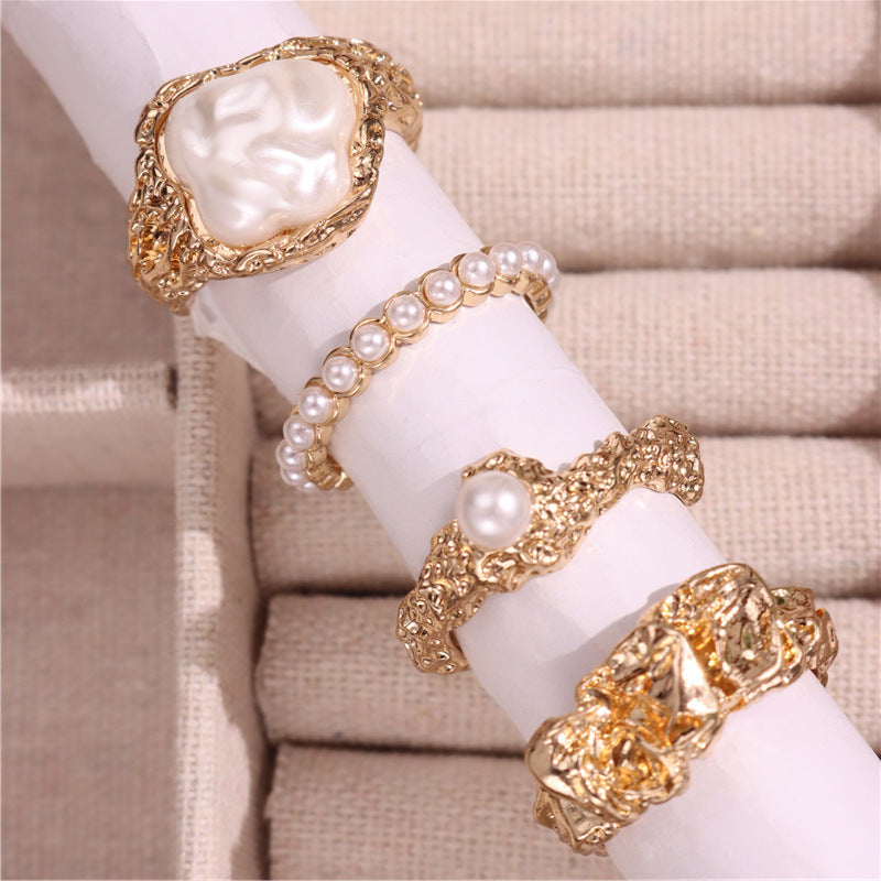 Aaminah Vintage Pearl Ring Set [MUHC4YUC]
