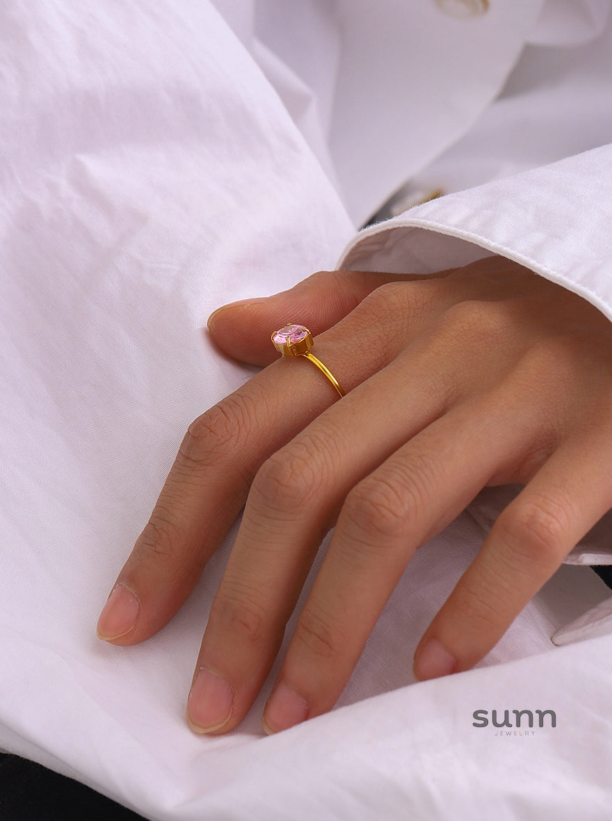 Aamirah Geometric Zircon Ring [LAOEY4IZ]