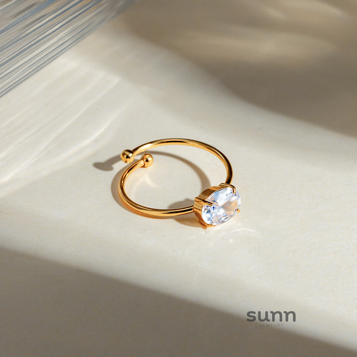 Aamirah Geometric Zircon Ring [CC3YQR8B]