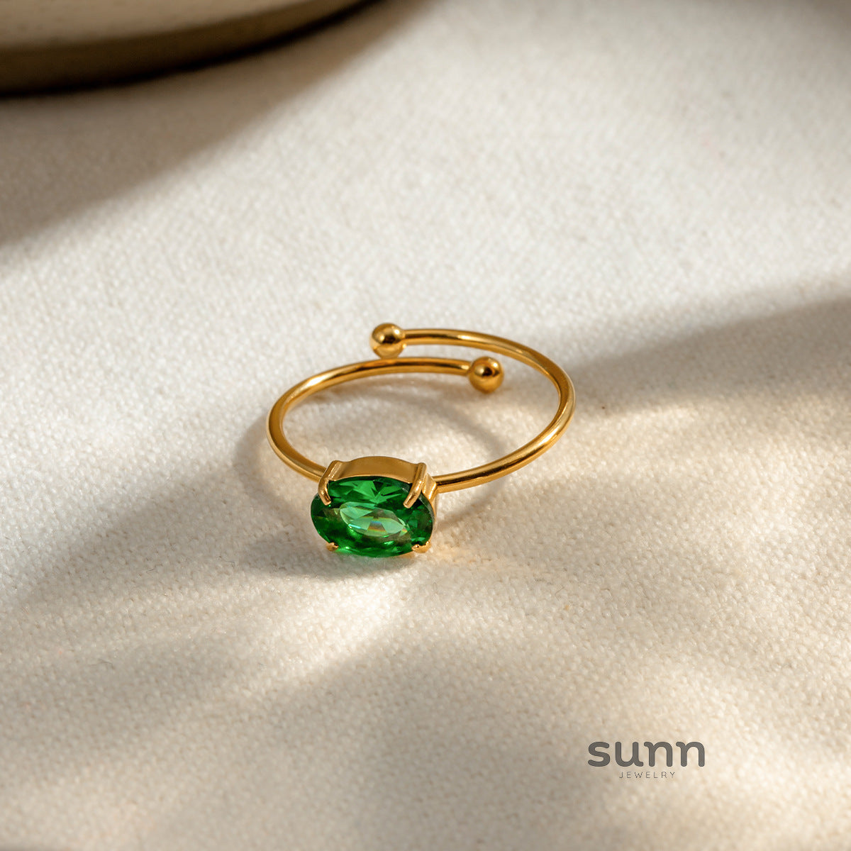 Aamirah Geometric Zircon Ring [TBZK7OH3]