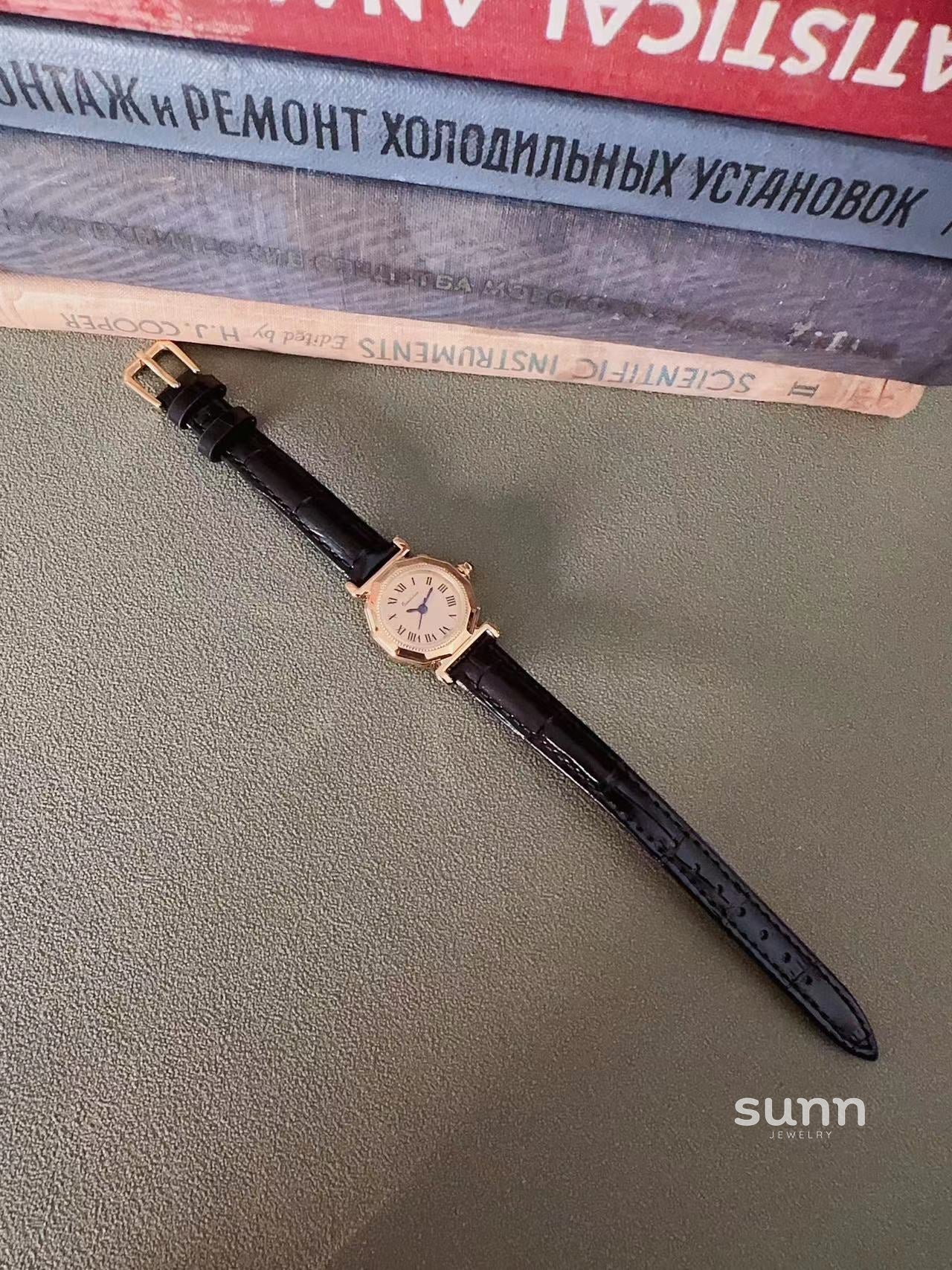 Aaron Vintage Blue Hand Watch