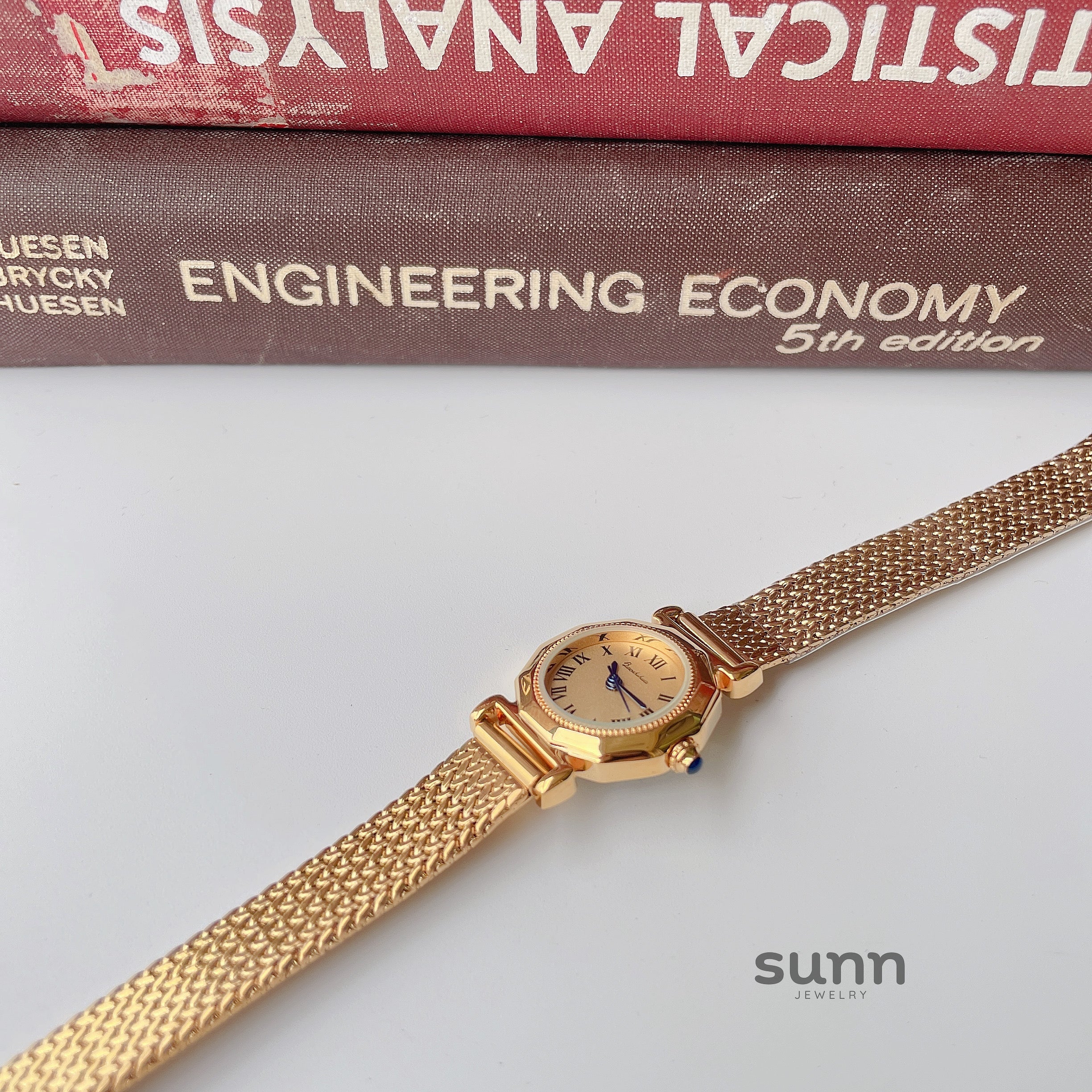 Aaron Vintage Blue Hand Watch