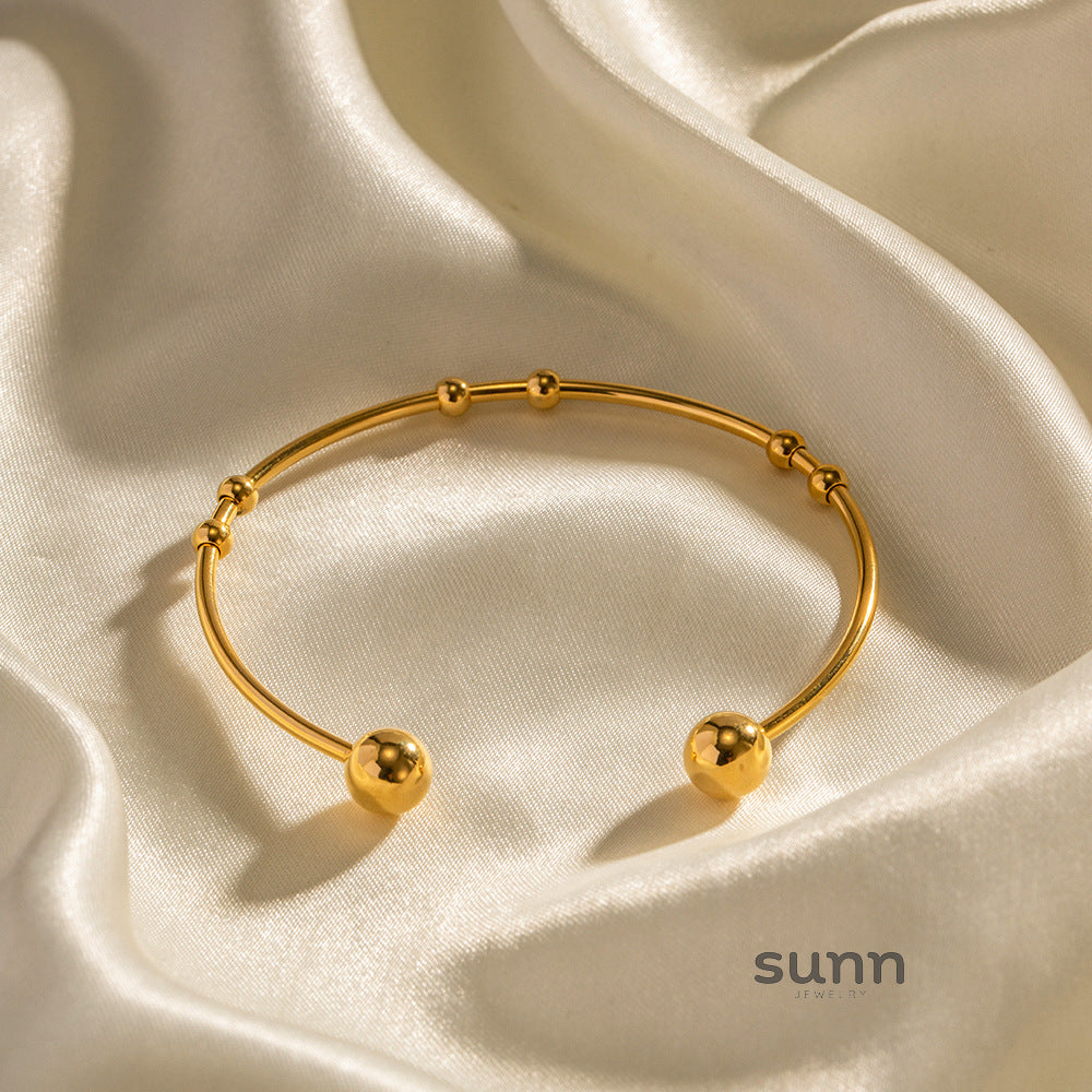 Aarvi Beaded Gold Cuff Bracelet [RELIC930]