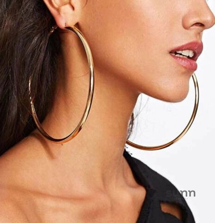 Aarya Statement Hoop Earrings [WCZMP241]