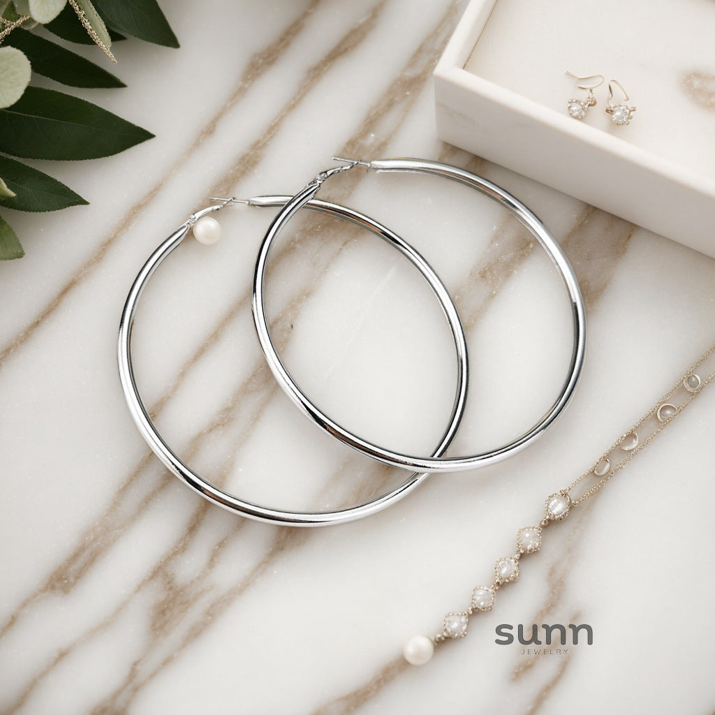 Aarya Statement Hoop Earrings [5FU0FSHB]